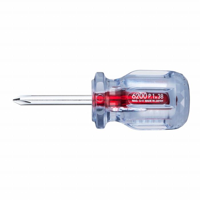 Hexagon Driver - ベッセル クリスタラインドライバー スタビータイプ +1×38mm No.6200 +1×38