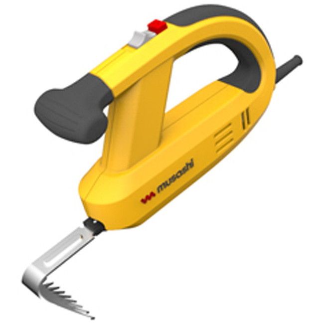 【商品詳細】用途：雑草抜き、庭の掃除電源：AC100V　50/60Hz消費電力：80W電源コード長：200mm連続使用時間（約）：20分ストローク数：2500min-1（回/分）ストローク幅：10mm付属品：ブレード1枚、六角棒レンチ1本内容量：1台替刃式の電動除草具です。シチュエーションによって、ブレードを替え作業効率を上げる事ができます。替ブレードは全4種。さらに、立ち作業ができるようハンドルもございます。※ブレードやハンドルは別売りです。【送料について】北海道、沖縄、離島は送料を頂きます。
