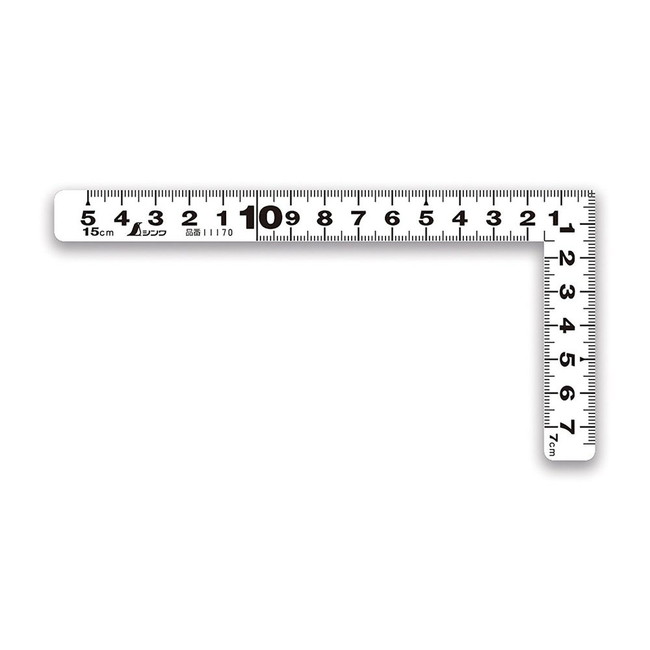 Scales - シンワ測定 曲尺 平ぴたホワイト 15cm 表裏同目 11170【送料無料】
