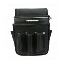 WORKMASTER 腰袋差付2段 ブラック WMK-03B【送料無料】(4)