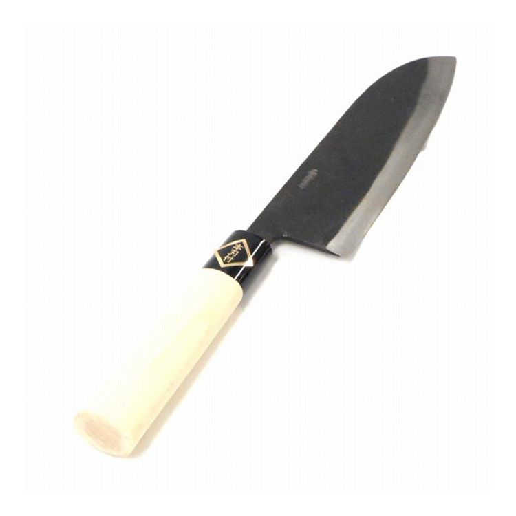 長雲斎 土佐産 黒打ち三徳 万能 包丁 165mm【送料無料】