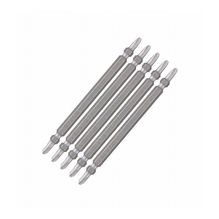 ベッセル VESSEL 両頭ビット 見やすいビット 5本組 +2×110mm No.DS5P2110