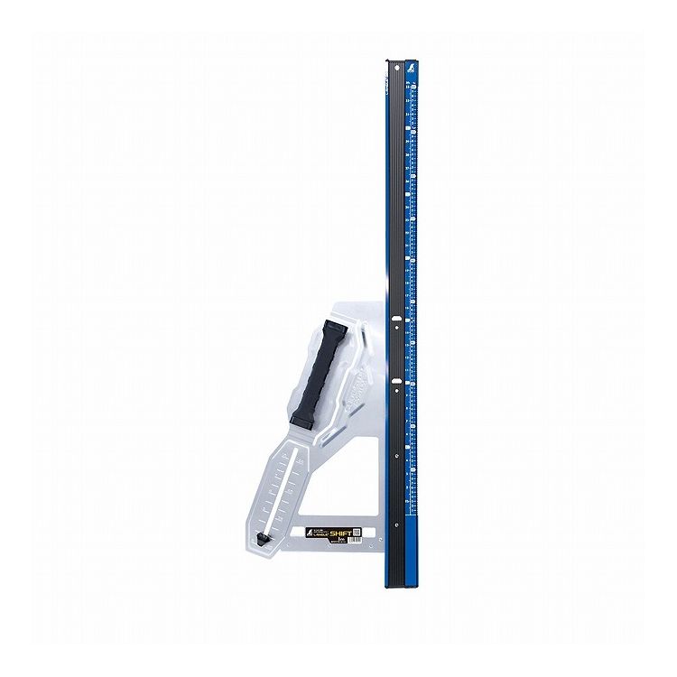 【商品特長】【製品サイズ(mm)】・長さ1217・幅390・高さ85【生産国】日本【材質】本体：アルミガイド面：ステンレス大型ハンドル：ABS樹脂、エラストマー樹脂【仕様】用途：丸鋸等の直線切作業に直角度：100mmにつき0.1mm以下角度調整範囲：45〜90度勾配調整範囲：1〜10勾配(返し勾配)直角切りと角度切りをシフトできる、可動突き当てピンを搭載しています。可動突き当てピンを動かし突き当て位置を変更する事で角度切りができます。【送料について】北海道、沖縄、離島は送料を頂きます。
