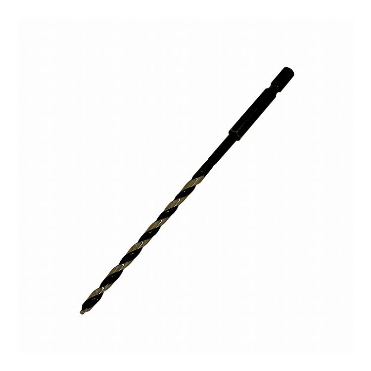 鉄、アルミ、銅、木材の穴あけ作業等にご使用頂けます。刃先にはシンニング加工を施しているため、材料への喰いつきがよく刃先が逃げず正確な位置に穴あけができます。材質刃：ハイス鋼用途：鉄、アルミ、銅、木材の穴あけにサイズ：5.0mm溝長：100mm刃長：115mm全長：160mm対象：鉄、アルミ、木材六角軸径：6.35mm仕様：奥深い場所での作業に向いてる仕様：刃先が逃げにくいエックス型シンニング加工【特長】六角軸、鉄工、ドリル、ロング、アルミ、銅、木材、穴あけ【送料について】北海道、沖縄、離島は送料を頂きます。LINK1.5mm2.0mm2.5mm2.8mm3.0mm3.2mm3.5mm3.8mm4.0mm4.2mm4.5mm5.0mm5.5mm6.0mm6.5mm