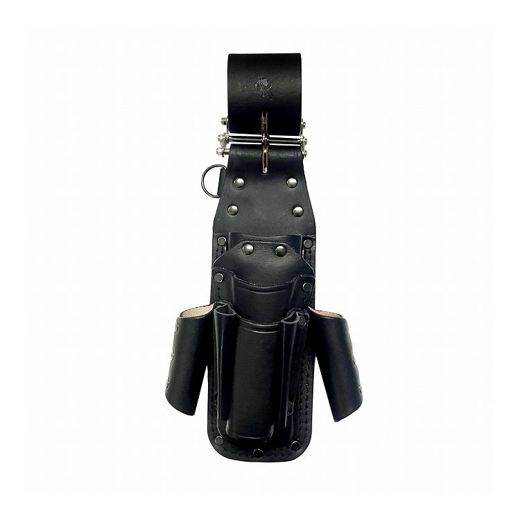 コヅチ(KOZUCHI) work time 牛本革 ツール7丁差し 3連チェーン 黒 CH-04BK【送料無料】