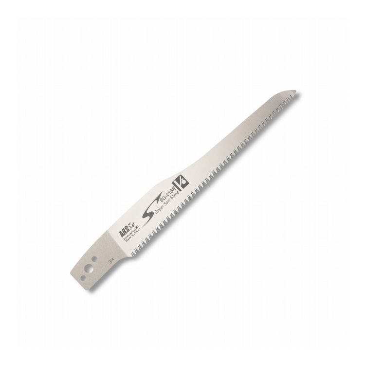 【商品説明】●「剪定鋸 魁 先細 21cm（SG-21SH）」の替刃です。●特徴的な先細形状で隙間にも入るので、三又枝でも切りやすいです。また、ぶどうや梨の果樹棚の隙間から剪定する際も便利です。●スリムな刃先ながら衝撃焼入により、硬度と弾性を兼ね備えています。●切り幅0.9mmの薄刃で抵抗が少ないため、軽く挽けて手に負担が掛かりにくいです。また、目立てピッチは4.5mmの中目で挽き味が良く、スムーズに剪定できます。● 「アサリわけなし」の鋸は背を薄く、刃部を厚く研磨し、その後目立てを行います。これにより「アサリわけ」の機能を備えた鋸になります。「アサリわけなし」の鋸はアサリがバラつきなく均一に揃うため切断面に傷が付きにくく、美しく仕上がります。●刃は鏡面状に鋭く研磨されているため、表面の滑りや切りクズの逃げが良く、目詰まりしにくい目立てです。また、刃の表面は特殊処理を施しており、汚れが付きにくくサビが発生しにくいです。● 刃先に直接触れないでください。替刃を脱着するときはご注意ください。● 剪定用鋸以外の目的で使用しないでください。● 持ち運びの際は必ず刃を鞘に納めてください。【スペック】●高炭素刃物鋼+特殊表面処理●シルバー●用途：「剪定鋸 魁 先細 21cm（SG-21SH）」の替刃●サイズ（約）：D262×W0.9×H30mm　刃長：210mm●重量（約）：35g●材質：高炭素刃物鋼+特殊表面処理　仕様：衝撃焼入●切り幅：0.9mm（薄刃）　ピッチ：4.5mm（中目）●仕様：アサリわけなし●本体の品番：SG-21SH【代引きについて】こちらの商品は、代引きでの出荷は受け付けておりません。【送料について】北海道、沖縄、離島は送料を頂きます。