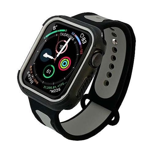 ROOX ルークス Apple Watch Series4&5 40mm用 ツートーン・スポーツ グレー JGWSP2W5S0-GY バンド ケース セット