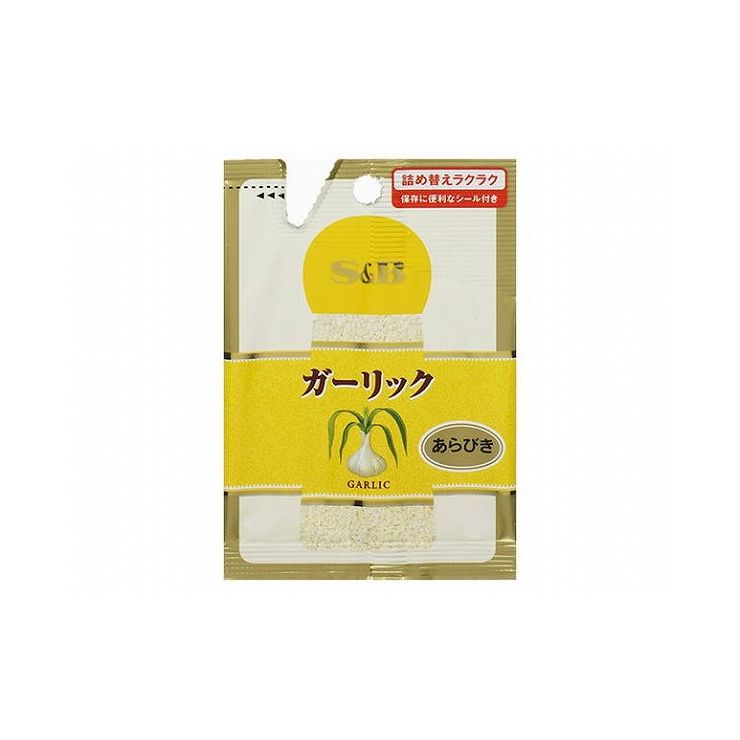 商品説明あらゆる料理をひきたてる味と香りをお楽しみください。ステーキ、焼肉、パスタ、野菜炒めなどに。内容量18g原材料(アレルギー表記含む)ガーリックアレルゲン原材料名をご確認いただき、対象成分が無いか事前にご確認ください。保存方法常温で保存賞味期限別途パッケージ記載メーカー名エスビー食品（株）生産国・加工国中華人民共和国※こちらの商品は単品商品が10個セットでの販売となります。【代引きについて】こちらの商品は、代引きでの出荷は受け付けておりません。【送料について】沖縄、離島は送料を頂きます。