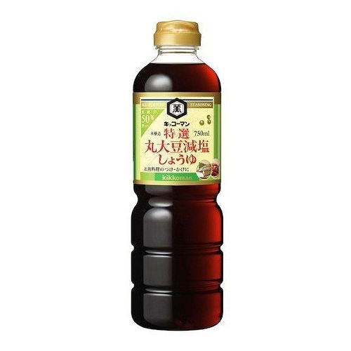 【6個セット】 キッコーマン 特選丸大豆 減塩 750ml x6コ(代引不可)【送料無料】