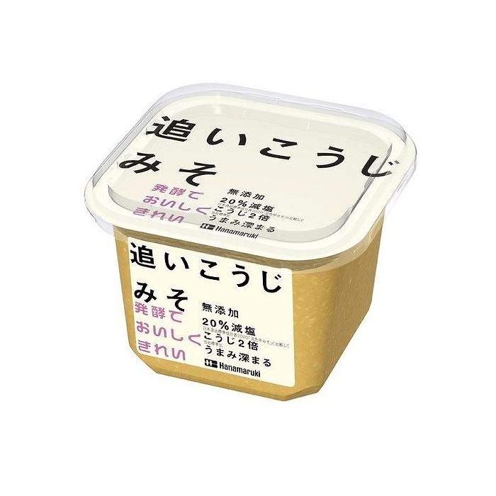 【商品説明】熟成させたみそにさらに『こうじ』を追加し、再び熟成させる『追いこうじ製法』でお米の上品な甘味、コクを付与した無添加みそです。日本食品標準成分表2020「淡色辛みそ」と比較して塩分を20％カットしました商品区分: 加工食品保存方法: 常温原材料(アレルギー表記含む): 米（日本又はタイ又はその他）、大豆（遺伝子組換えでない）、食塩メーカー名: ハナマルキ（株）生産国・加工国: 日本賞味期限: 別途パッケージに記載 ※賞味期限は出荷元の規定により半分以上残っている商品のみ出荷致します。 内容量: 650g【代引きについて】こちらの商品は、代引きでの出荷は受け付けておりません。【送料について】沖縄、離島は送料を頂きます。