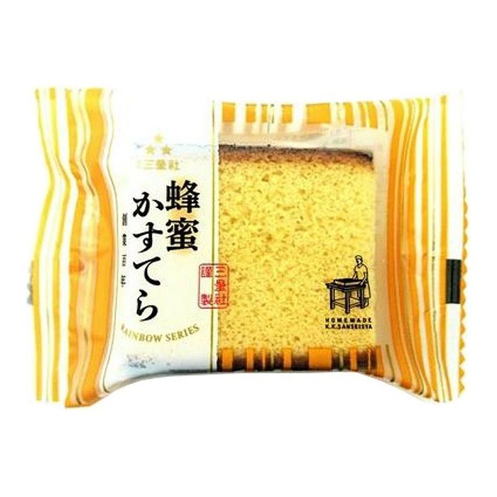 【商品説明】昔ながらの卵の風味をいかした手焼きカステラです。商品区分: 加工食品保存方法: 常温原材料(アレルギー表記含む): 鶏卵、砂糖、小麦粉、水飴、蜂蜜、乳酸Na、クチナシ色素メーカー名: （株）三星社生産国・加工国: 日本賞味期限: 別途パッケージに記載 ※賞味期限は出荷元の規定により半分以上残っている商品のみ出荷致します。 内容量: 1個【代引きについて】こちらの商品は、代引きでの出荷は受け付けておりません。【送料について】沖縄、離島は送料を頂きます。