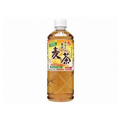 【24個セット】 サンガリア あなたの香ばし麦茶 ペット 600ml x24(代引不可)