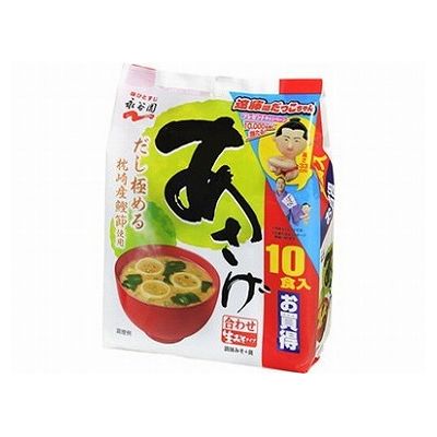 【5個セット】 永谷園 生タイプみそ汁 あさげ 徳用 10食 x5(代引不可)【送料無料】