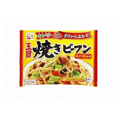 【商品説明】キャベツと豚肉を用意してフライパンで7分でできる、ボリュームたっぷりのビーフンそうざいの素です。たけのこ・にんじん・ねぎ・きくらげ・しいたけの5種類の具が入ったソースとビーフン入りです。味つけは鶏ガラ醤油ベースで、ごはんによく合います。・原材料(アレルギー表記含む)具入りソース（醤油、たけのこ、人参、ねぎ、植物油脂、きくらげ、チキンエキス、砂糖、食塩、椎茸、にんにく、ラード、オイスターソース、XO醤、生姜、香味油、胡椒、昆布エキス／糊料（加工でん粉）、調味料（アミノ酸等）、カラメル色素、香辛料、（一部にえび・小麦・ごま・大豆・鶏肉を含む））、ビーフン（米、でん粉／糊料（CMC）、乳化剤）（タイ製造）・賞味期限※仕入れ元の規定により半分以上期限のある商品のみ出荷致します。18ヶ月・保存方法別途パッケージに記載・メーカー名（株）永谷園・生産国日本【代引きについて】こちらの商品は、代引きでの出荷は受け付けておりません。【送料について】沖縄、離島は送料を頂きます。