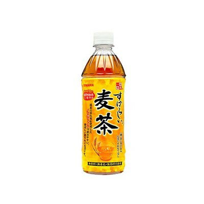 サンガリア すばらしい 麦茶 ペット 500ml x24 24個セット(代引不可)【送料無料】