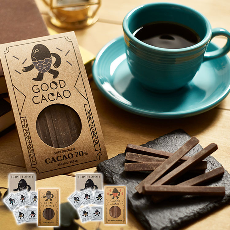 GOOD CACAO カカオコーヒーBOX&オーガニックスティックチョコ ラッピングギフト プチギフト(代引不可)【送料無料】