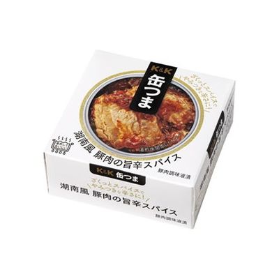 【6個セット】 K&K 缶つま 湖南風豚肉の旨辛スパイス 75g x6(代引不可)【送料無料】