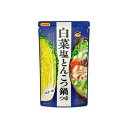 【10個セット】 日本食研 白菜塩とんこつ鍋つゆ 750g x10(代引不可)【送料無料】