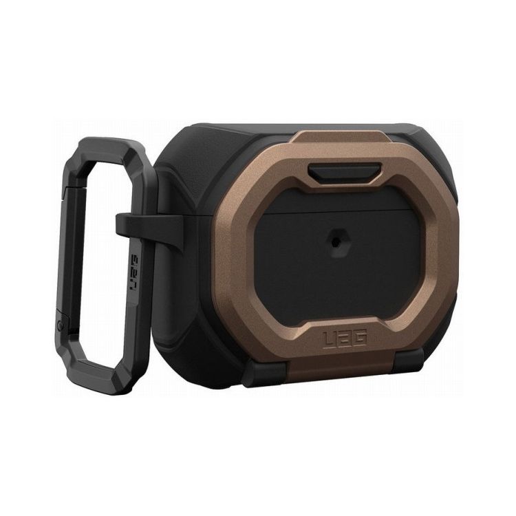 URBAN ARMOR GEAR Air Pods Pro (第3世代2025)用 保護ケース UAG MONARCH 内臓スマホスタンド付き 耐衝撃ケース ミリタリーグレード ワイヤレス充電 ブラック/エイジドブロンズ UAG-APPRO3-P-BK/AG【送料無料】