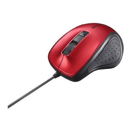 BUFFALO 有線 BlueLED 静音 5ボタンマウス レッド BSMBU300RD(代引不可) BUFFALO 有線 BlueLED 静音 5ボタンマウス レッド BSMBU300RD(代引不可)