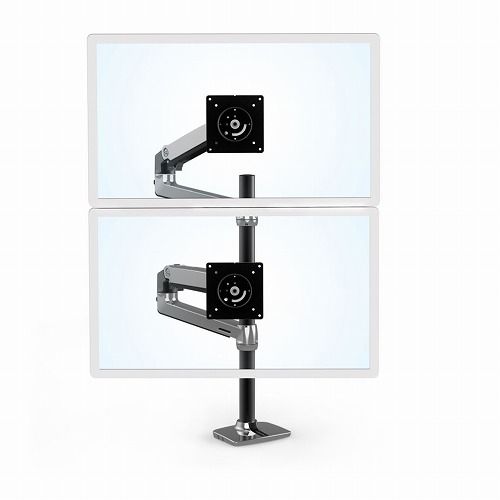 ERGOTRON LX Dual Stacking Arm Tall Pole Black Accents Polished 45-549-026(代引不可)【送料無料】