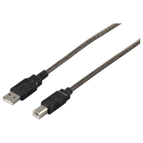 BUFFALO USB2.0ケーブル (A to B) ブラックスケルトン 1m BSUAB210BS(代引不可)