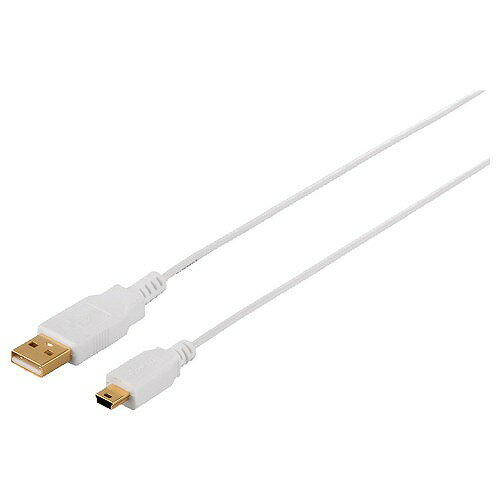 BUFFALO USB2.0֥ (A to miniB) ॿ 1m ۥ磻 BSUAMNSM210WH(Բ)