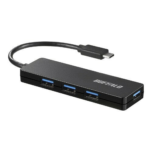 BUFFALO USB3.1(Gen1)TypeC 4ポート バスパワーハブ ブラック BSH4U120C1BK(代引不可)【送料無料】