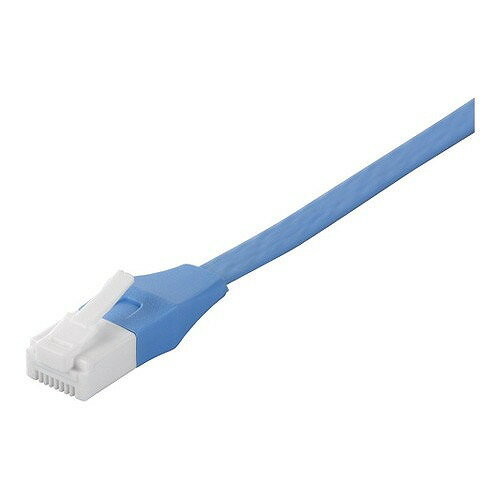 BUFFALO Cat6A ツメの折れないLANケーブル フラット ストレート 15m ブルー BSLS6AFU150BL(代引不可)【..