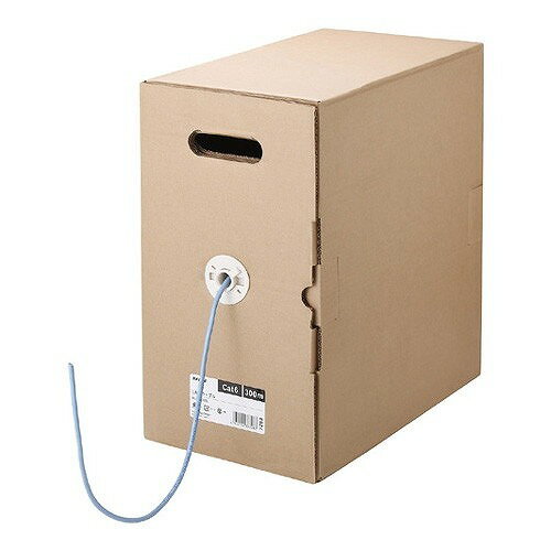 BUFFALO Cat6 LANケーブル 300m 単線 ブルー BL63000BL(代引不可)【送料無料】