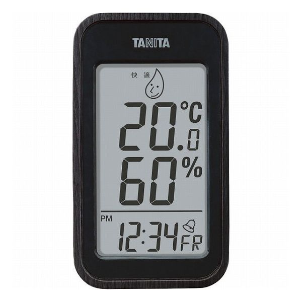 タニタ デジタル温湿度計 ブラック TT-572-BK 室内装飾品 温湿度計 壁掛け温湿度計(代引不可)【送料無料】