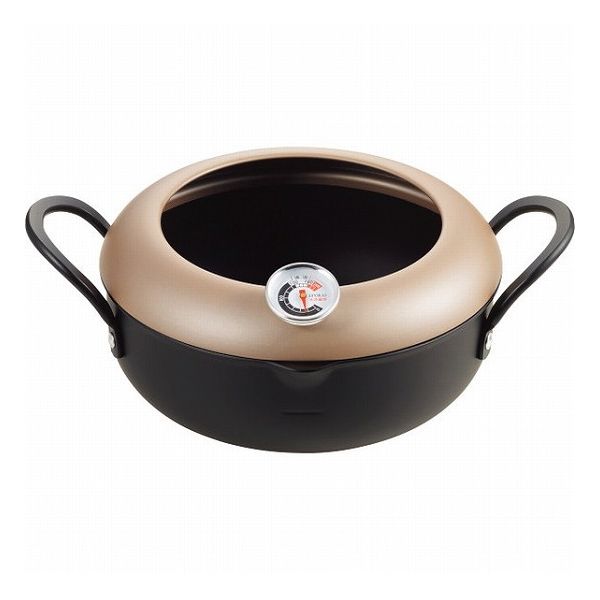 揚げ天 温度計付天ぷら鍋(20cm) AT-T20W 鍋ケトルフライパン 鉄鍋調理器 温度計付き天ぷら鍋(代引不可)【送料無料】