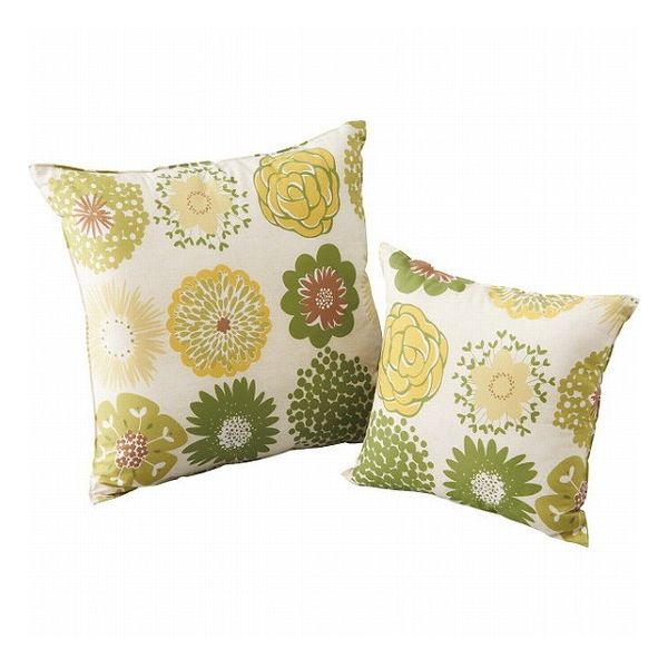 大小クッションセット(フラワードット) グリーン F265-3345GR 繊維雑貨 繊維雑貨 クッション(代引不可)【送料無料】