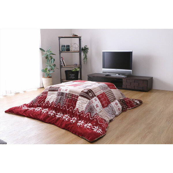 はっ水加工こたつ掛ふとん レッド ノーチェRE190190 寝装品 こたつ上掛け 正方形掛け布団(代引不可)【送料無料】