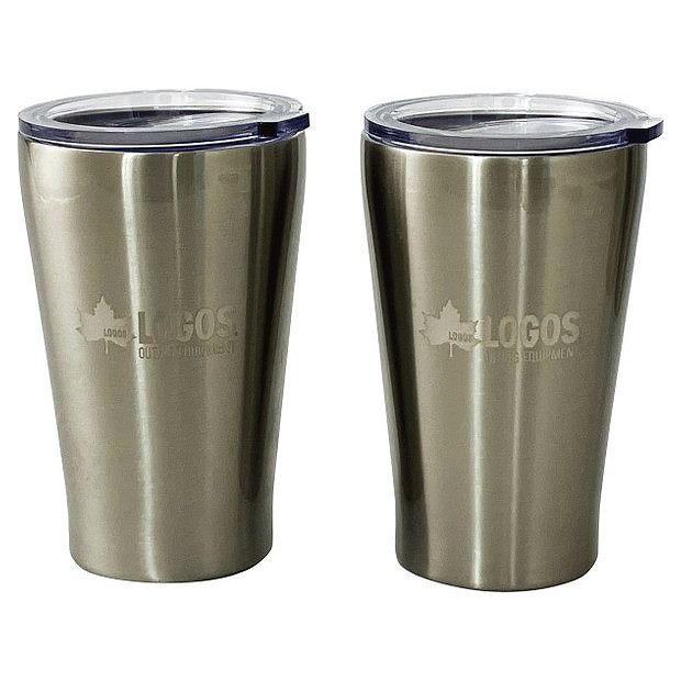 LOGOS ペアステンレスタンブラー 蓋付 52922(代引不可)【送料無料】