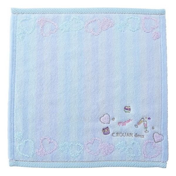 セルーアン 婦人タオルハンカチ パーティーブルー CRT-525 BL 繊維雑貨 ハンカチ 婦人1枚セット(代引不可)