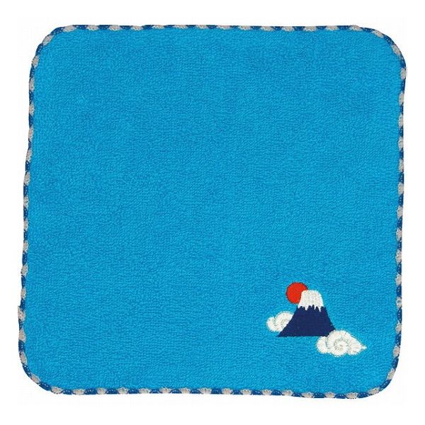 おしゃれ刺繍ミニハンカチ 富士山 42309307 繊維雑貨 繊維雑貨 小物縫製品(代引不可)