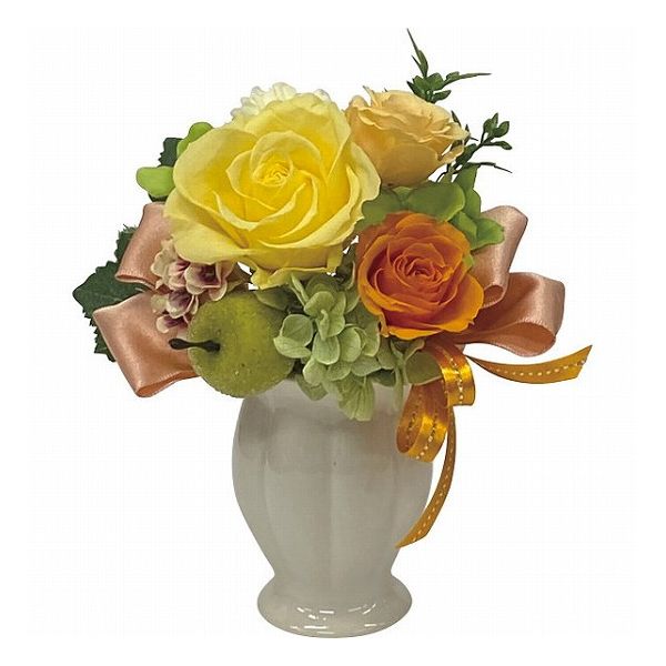 フェリス(プリザーブドフラワー) イエロー bc-13099-Y 室内装飾品 花・グリ-ン ドライフラワ-単品(代引不可)【送料無料】