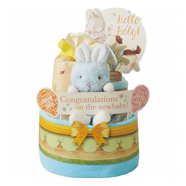 バニーズバイザベイおむつケーキ2段 ブルー ベビー・子供用品 ベビー用品40:不明(代引不可)【送料無料】