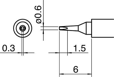 白光 コテ先/0.6D型 T30D06