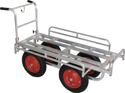 【商品詳細】●13×3T（直径36cm）を使用のため、悪路での走行に最適です。●タイヤの直径が約36cmと大きく、荷台面が約42cmと高いため、腰をあまり曲げなくても収穫物をコンテナに入れられます。●均等荷重(kg):150●長さ(mm):...