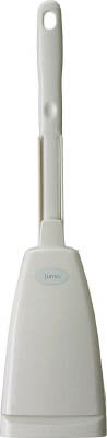 【商品詳細】●ケース付のトイレブラシです。●ブラシがケースの底に触れない設計です。●たまった水を捨てやすい設計です。●通気スリット付で衛生的です。●ケースに入れたままブラシを持ち運びできるので、しずくがたれません。●水きれがよいので、清潔で衛生的なブラシです。●ケースはラクラク運べる取っ手付です。●事務所・工場・家庭などのトイレ清掃に。●長さ(mm):400●幅(mm):100●厚み(mm):120●ポリプロピレン（PP)【送料について】北海道、沖縄、離島は送料を頂きます。
