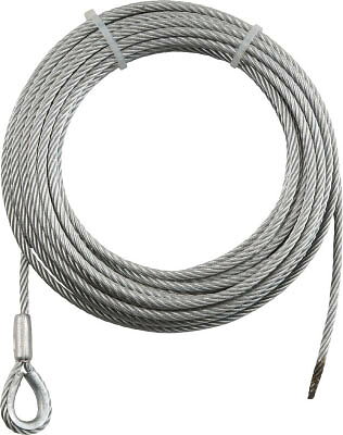 TRUSCO 手動ウインチ用ワイヤーΦ6×40M用(シンブル入リロック加工) WWS640【送料無料】