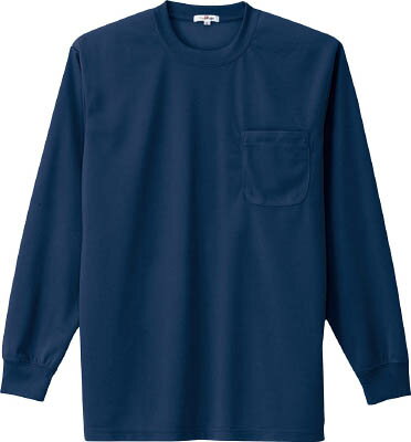 アイトス 吸汗速乾クールコンフォート 長袖Tシャツ男女兼用 ネイビー L AZ10575008L