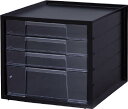 IRIS レターケース LCJ-4D-BK 4段 ブラック LCJ4DBK(3)
