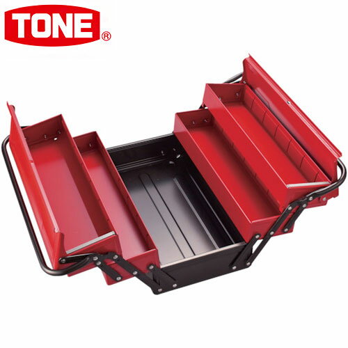 TONE トネ ツールケース メタル V形3段式 410X220X220mm BX430 工具箱 手作業工具 ...