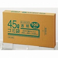 クラフトマン ゴミ袋 トウメイ 45LX100マイ (1箱)
