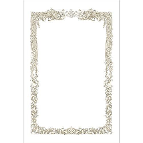 タカ印 ミニOA賞状用紙 はがき 10-521 横書用 10P