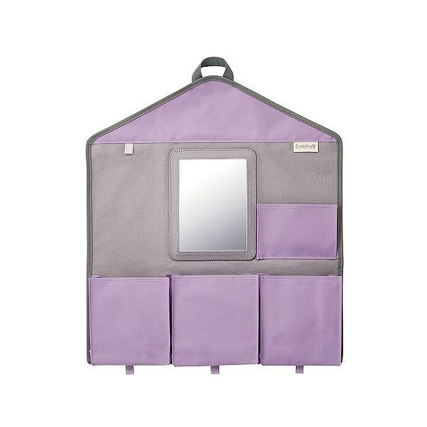クツワ こどものみじたくスポット(パープル) ME211PU 整理整頓 朝 時間 短縮 時短 壁掛け ハンカチ ティッシュ 収納