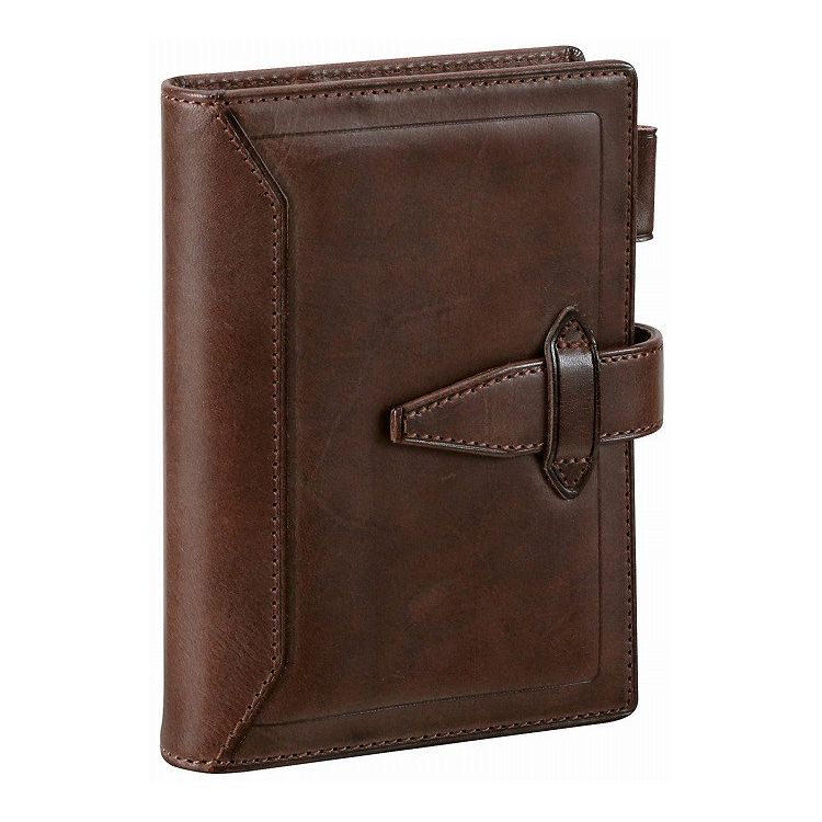 【商品説明】特徴姫路のタンナーが日本産のステアハイド（成牛）をフルタンニンで2回鞣し、オイルとワックスをたっぷりと染込ませた重厚な革です。厚みもある革の為、通常のタンニン鞣しにかかる期間の1.5倍の時間をかけて仕上げています。その為、磨くことによって川の中のオイルが呼びだされ、宝石のような艶を感じることが出来ます。【商品詳細】カラーダークブラウン材質表紙＝ヌメ革（牛革） リング＝金属本体サイズ(mm): 145 x 105 x 30本体重量(g): 188パッケージサイズ(mm): 160 x 126 x 41 パッケージ重量(g): 290【送料について】北海道、沖縄、離島は送料を頂きます。ロロマクラシック ポケット 14mmレッドブルーブラウンダークブラウンブラック